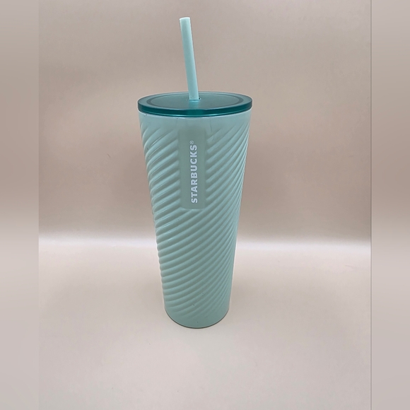 Starbucks Other - NWT Starbucks Aqua Textured Tumbler with Lid and Straw